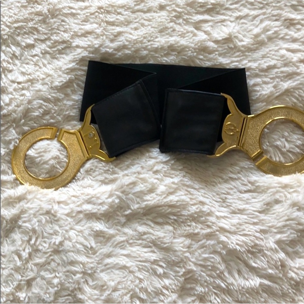 SEXY BLACK BELT I.D. GOLD elastic belt - Picture 6 of 8